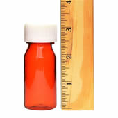 1 Oz Amber Oval Bottles /w Oral Adapters