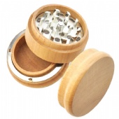 3-layer Grinder Natural Wooden Tobacco Spice Hand Herb Crusher for Smoking