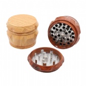 3-layer Grinder Natural Wooden Tobacco Spice Hand Herb Crusher for Smoking