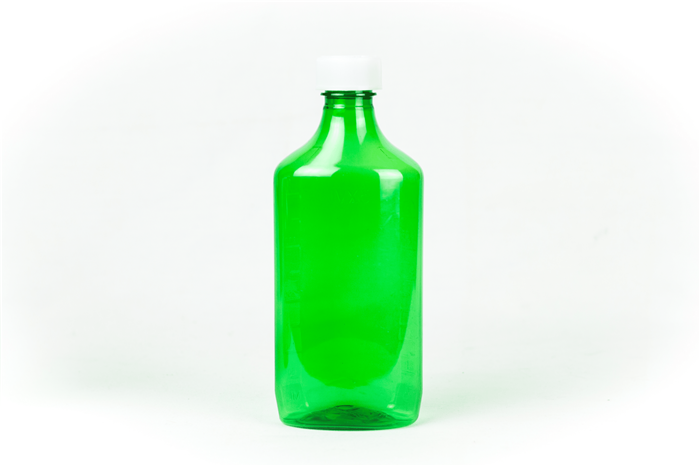 12 Oz Green Oval Bottles /w Oral Adapters
