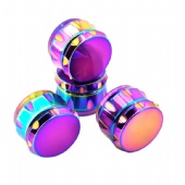 Rainbow Herb Grinders 4 Parts Zinc Alloy Pollen Grinder Colorful Metal Grinder