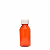 2 Oz Amber Oval Bottles /w Oral Adapters
